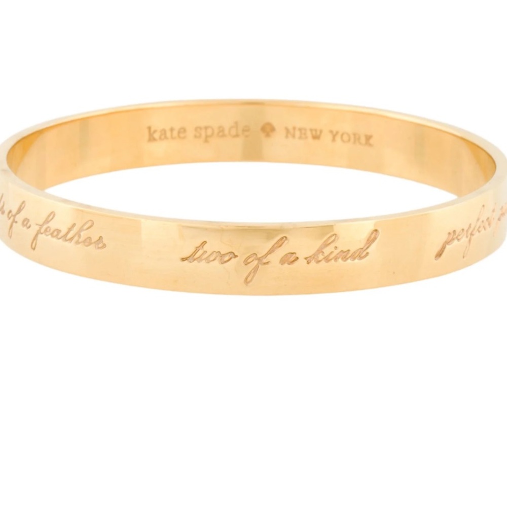 Kate Spade Friendship Birds of a Feather Gold Engraved Bangle 2351 - Picture 3 of 3
